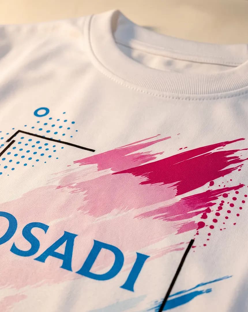 Custom Printed White T-Shirt alternate product angle